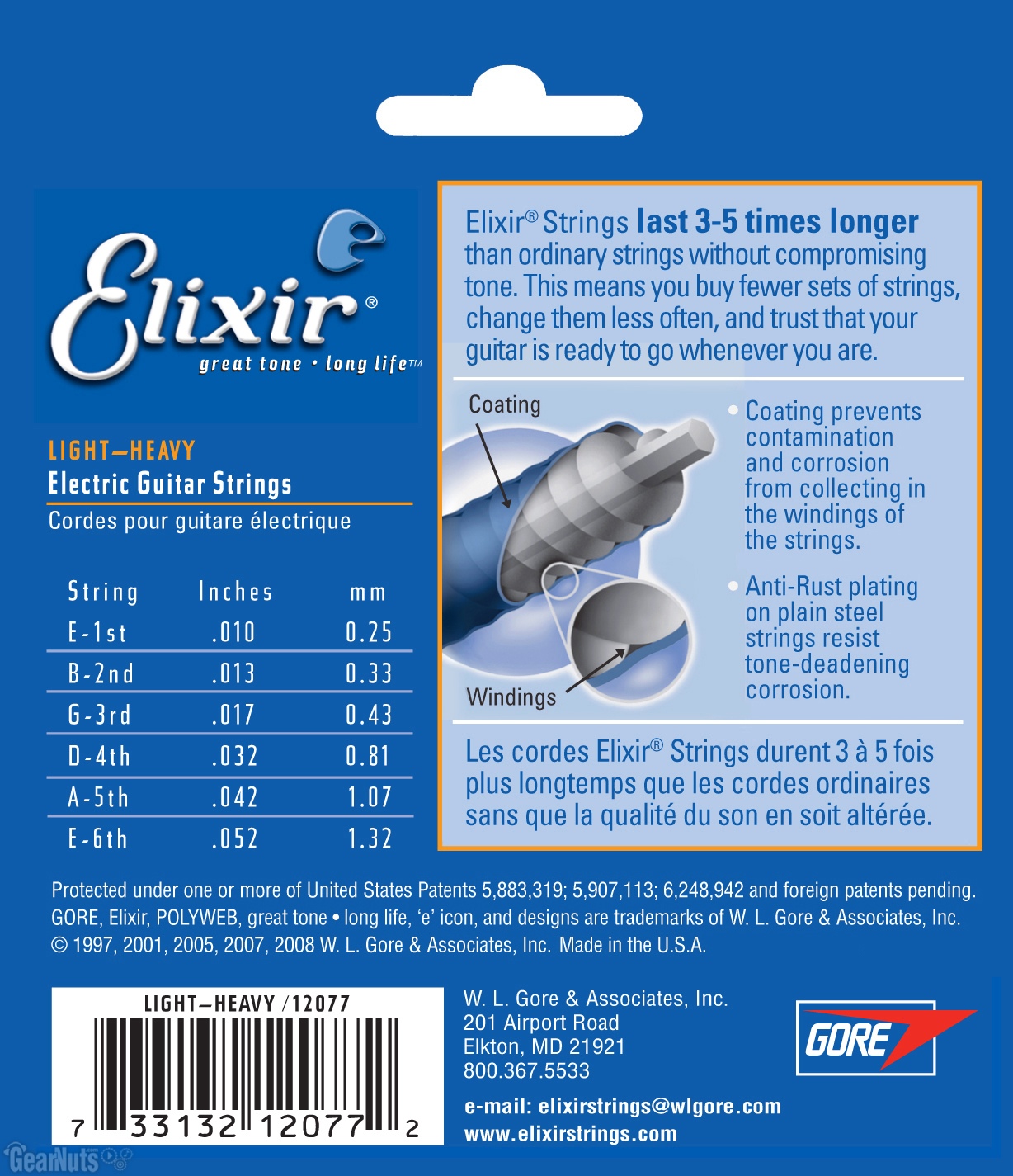 Elixir 10-52 Electrique - Dos